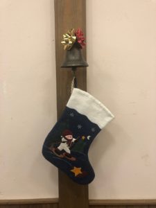 Cafeteria Bell Christmas Stocking - Camp Hardtner - Pollock, LA